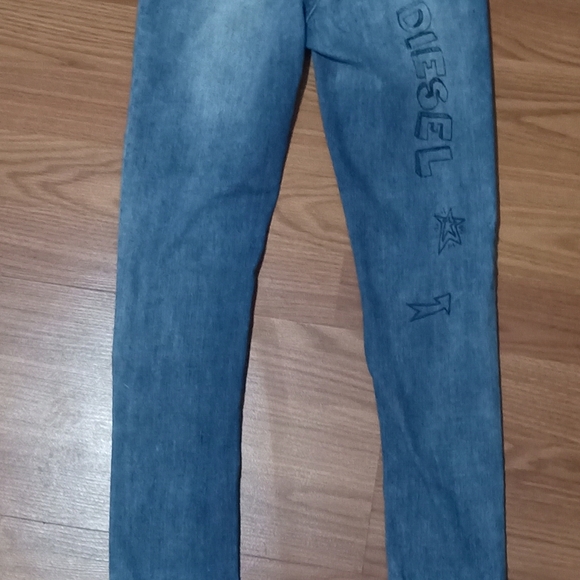 10Diesel Girls Kid Super Slim Skinny Jeans KXA9D Sz 10Y Stretch Measured Sz 20x2 - Picture 10 of 14